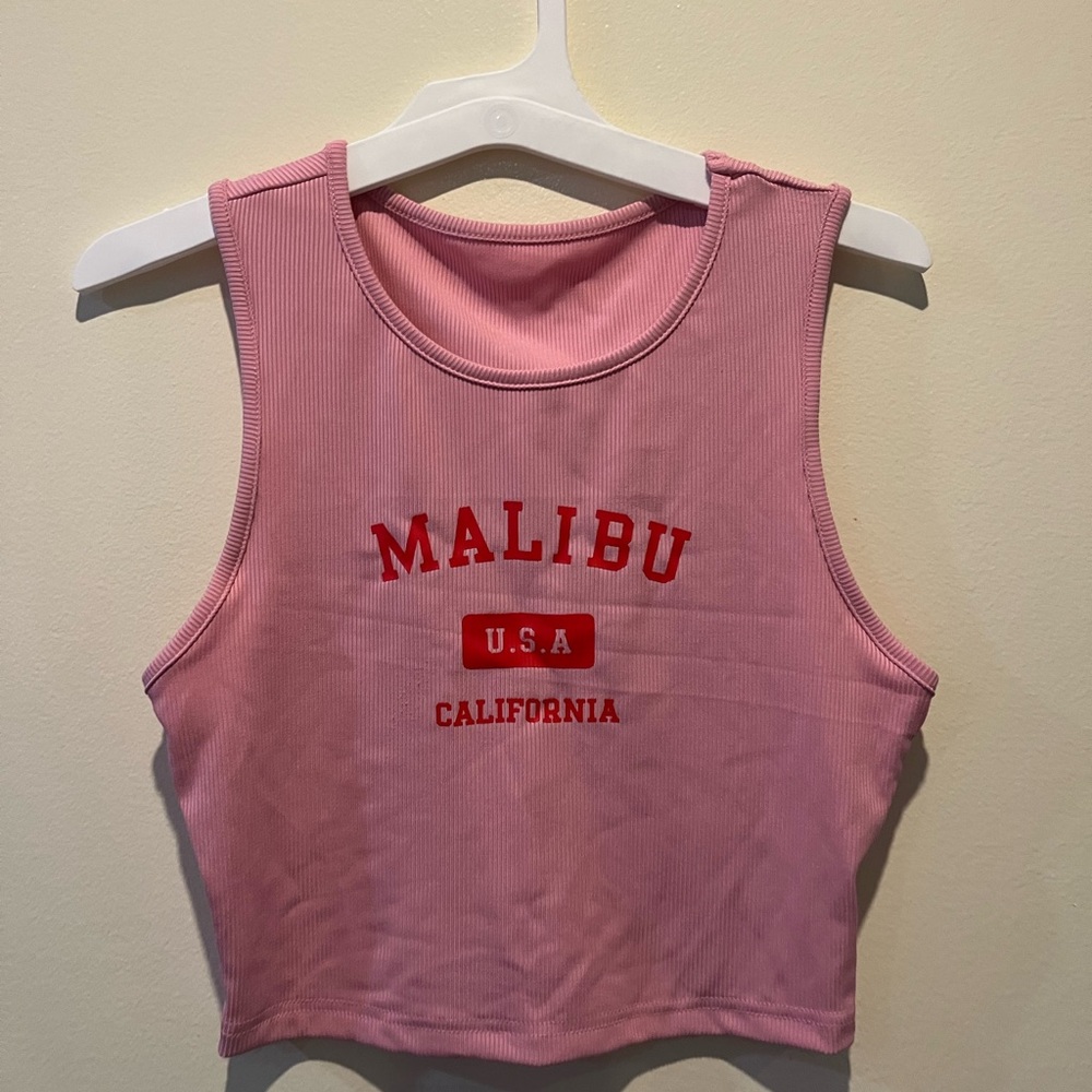 SHEIN Pink Malibu Tank Top